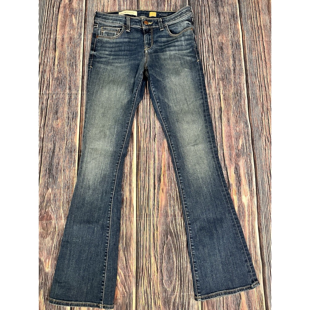 Pilcro and the Letterpress Fit SJEJ Jeans Sz 27 Anthropologie Dark Blue Stretch